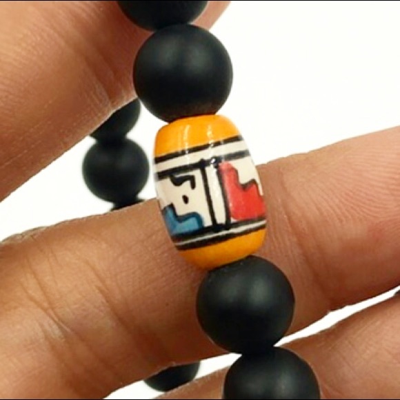 🔴SALE Men or women matte onyx & ceramic bracelet - Picture 8 of 11